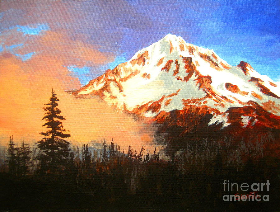 MT. HOOD Oregon Painting by Shasta Eone Fine Art America
