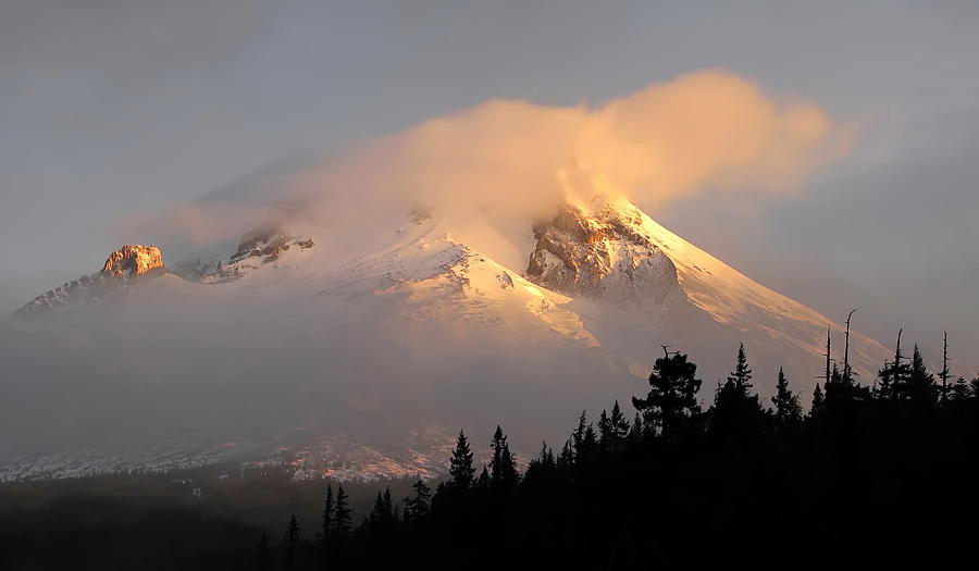 Mt Hood Sunrise Photograph by Angie Vogel