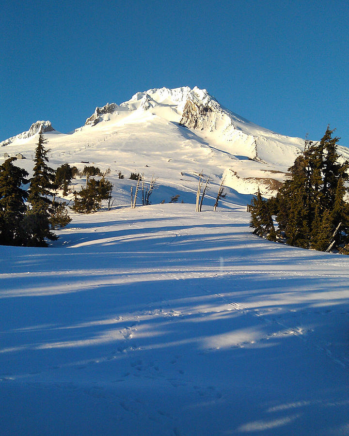 Mt Hood via Cell Phone Camera Photograph by Helaine Cummins