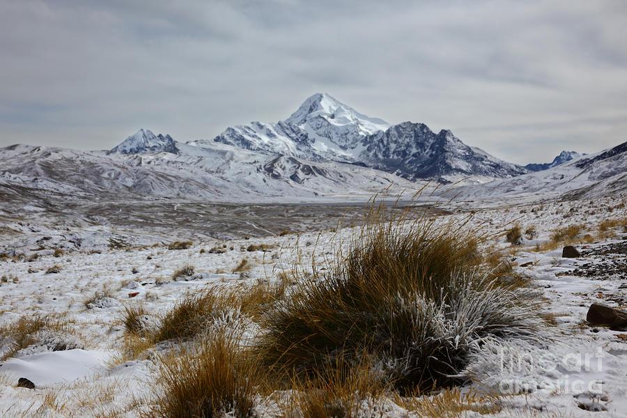 Mt Huayna Potosi in Winter Photograph by James Brunker