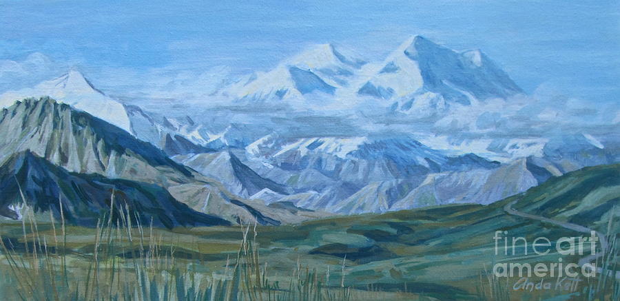 Mountain Painting - Mt McKinley by Anda Kett