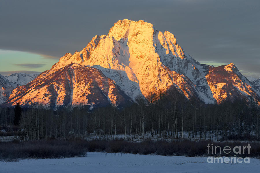 Winter Photograph - Mt. Moran by Don Hall