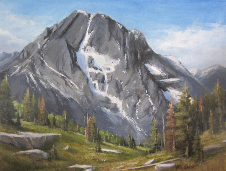 Mountain Painting - Mt Moran - Tetons by Mar Evers