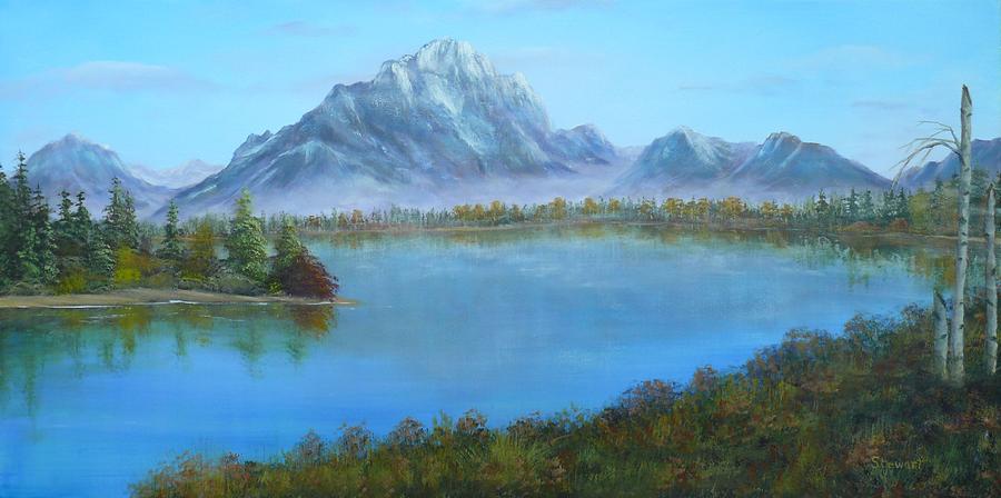 Mt Moran Painting by William Stewart