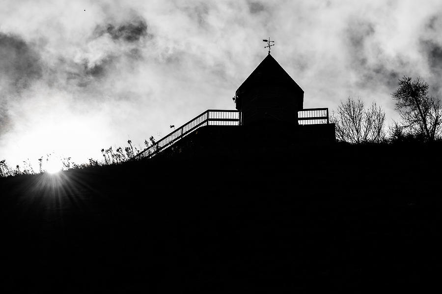 Mt. Morris Dam Head House Silhouette Photograph by Ray Sheley - Fine ...