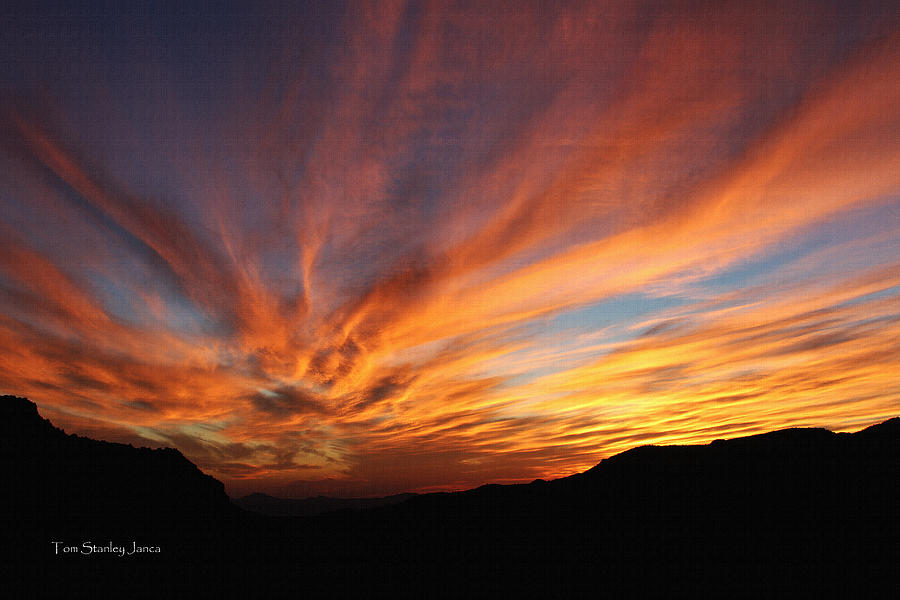Mt Ord Sunset Arizona Photograph by Tom Janca