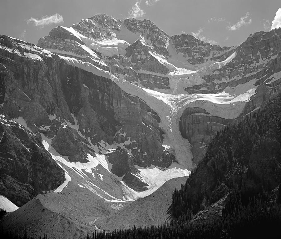 103679-Mt. Patterson and Snowbird Glacier, BW Photograph by Ed  Cooper Photography