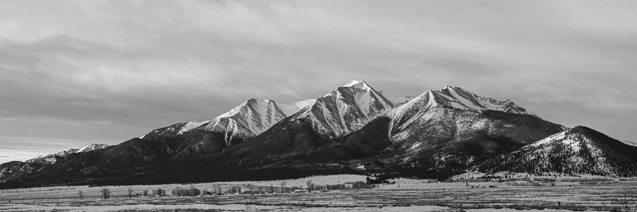 Mt. Princeton Black and White Photograph by Aaron Spong