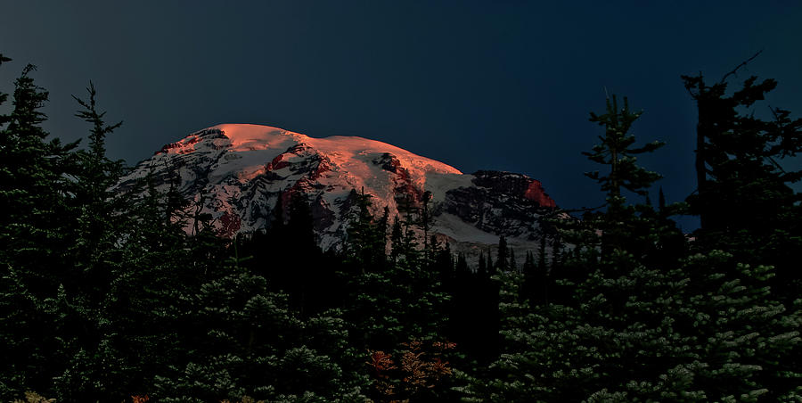 Mountain Photograph - Mt Rainier at Dawn by Albert Seger