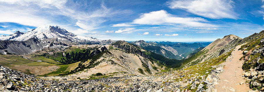 Mt Rainier National Park Panorama Photograph by Dan McManus
