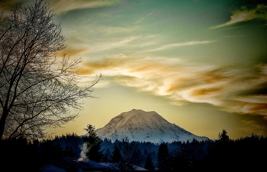 Landscape Photograph - Mt. Rainier by Ron Roberts