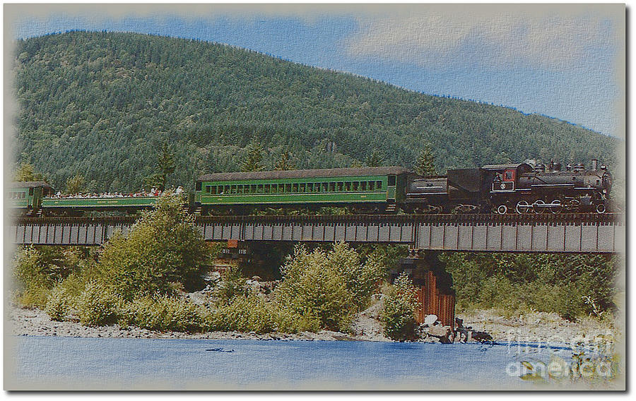 Mt Rainier Scenic Railroad Crossing Bridge Photograph by Charles Robinson