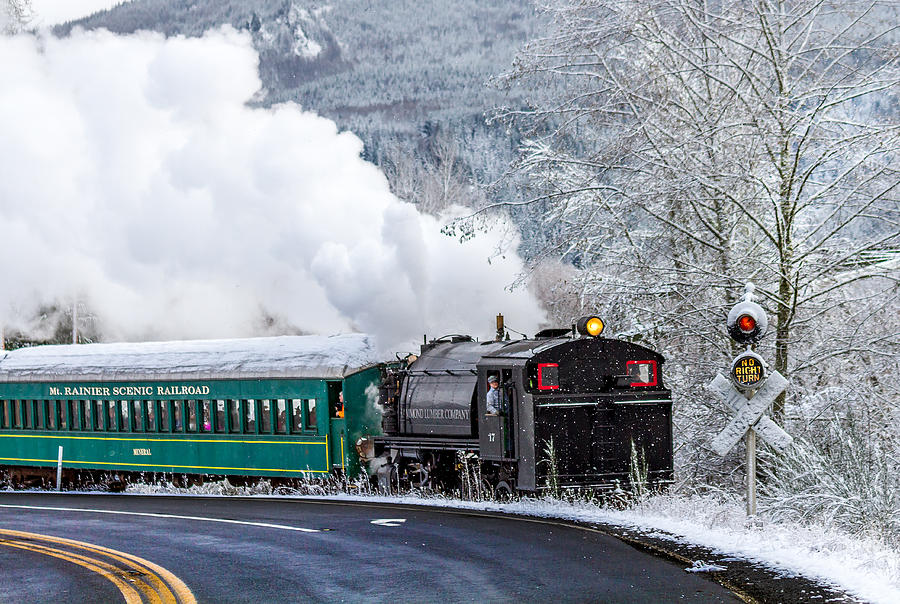 MT. Rainier Scenic Steam Train Photograph by Rob Green