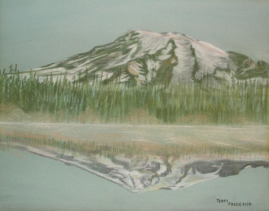 Mt Rainier Pastel by Terry Frederick
