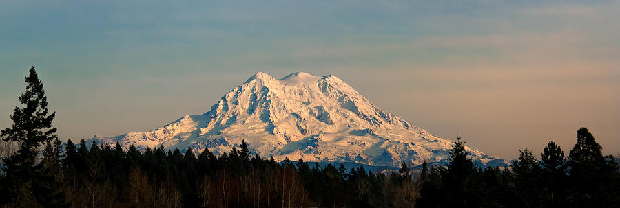 Mt Rainier Winter Panorama Photograph