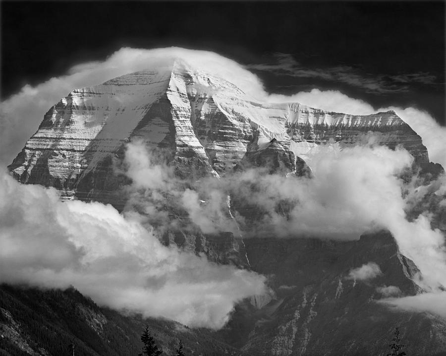 102496-Mt. Robson Wreathed in Clouds Photograph by Ed  Cooper Photography