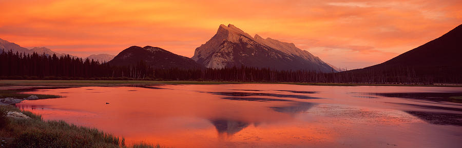 Mt Rundle & Vermillion Lakes Banff Photograph by Panoramic Images