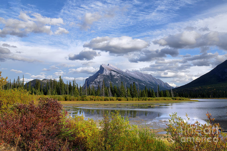 Mt Rundle And Vermillion Lake Photograph by Frank Wicker