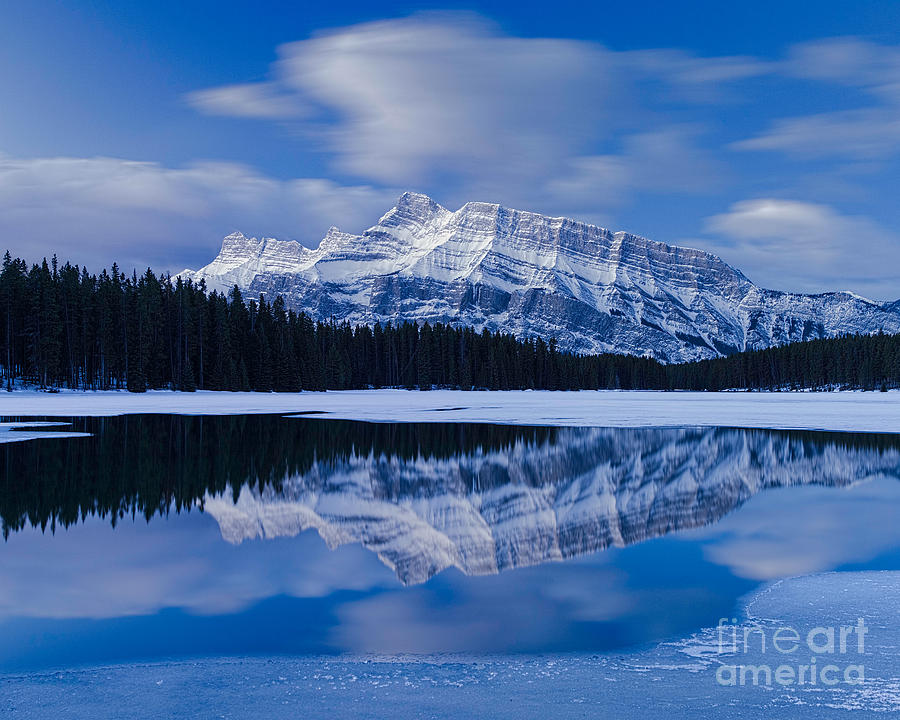 Mt. Rundle Blues Photograph by Royce Howland