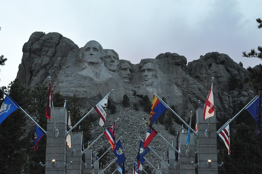 Mt. Rushmore in the Evening Photograph by Frank Madia