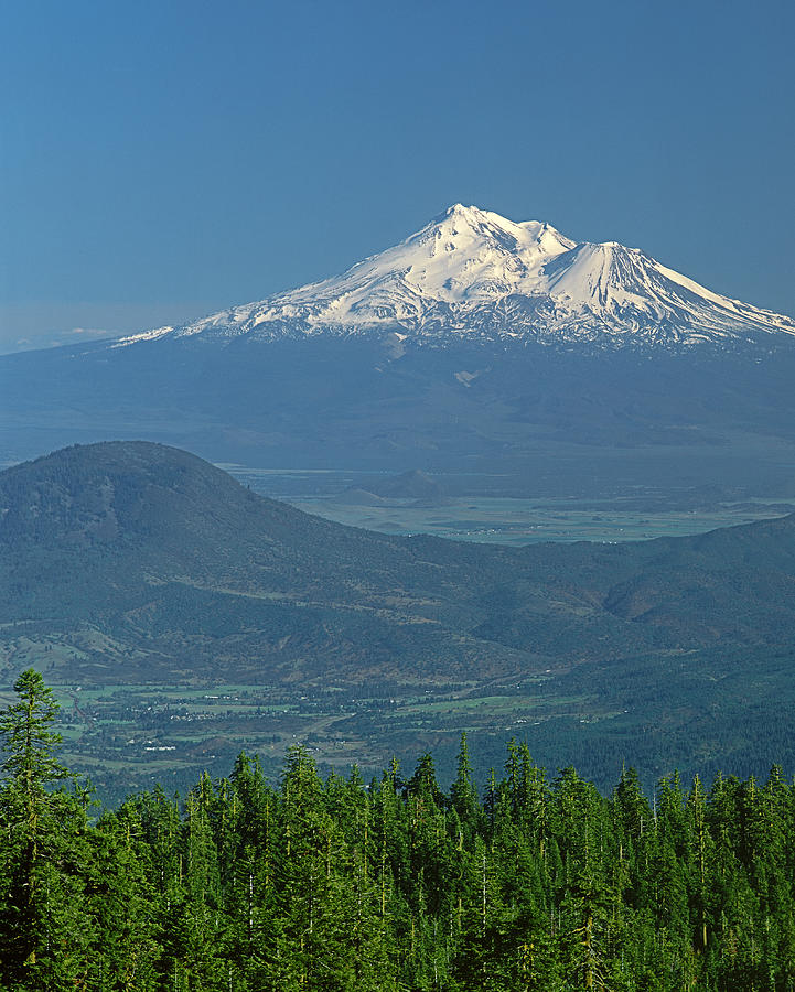 1A5637-Mt. Shasta from Oregon Photograph by Ed  Cooper Photography
