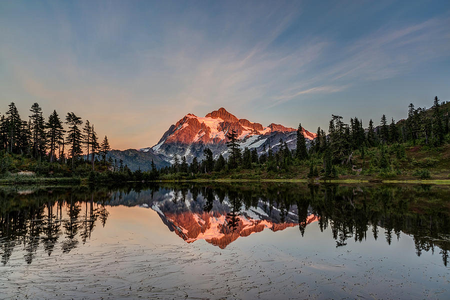 Mt Shuksan Reflection in Picture Lake Photograph by Pierre Leclerc Photography