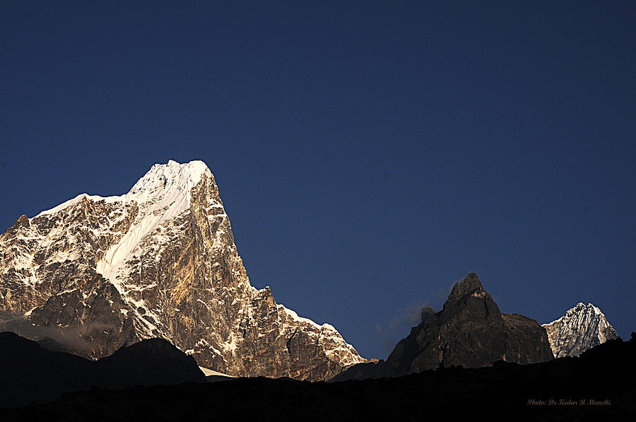 Mountain Photograph - Mt Taboche from Dingboche by Kedar Munshi