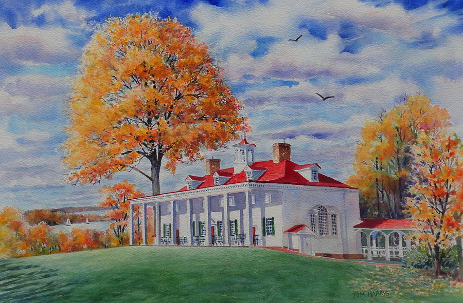 Mt. Vernon in the Fall II Painting by Tom Harris