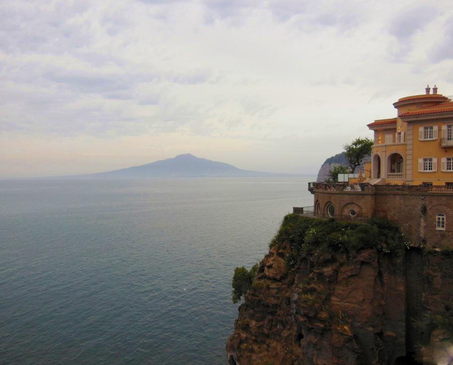 Mt Vesuvius Photograph - Mt Vesuvius From Sorrento at Dusk by Marilyn Dunlap