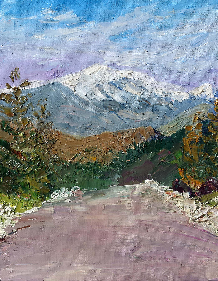 Mt Washington from Pear Mountain Painting by Sharon E Allen