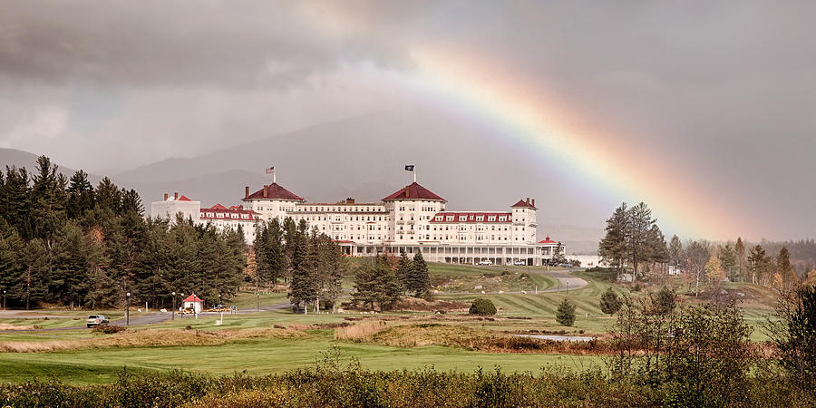 Mt Washington Hotel Rainbow Photograph by Jack Nevitt