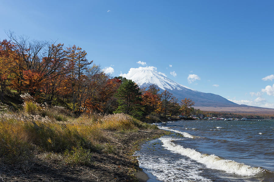 Mt.fuji And Yamanakako During Autumn Photograph by Yuji Takahashi