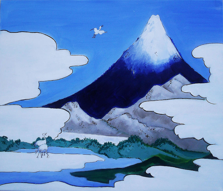 Mt.Fuji Painting by Gloria Dietz-Kiebron