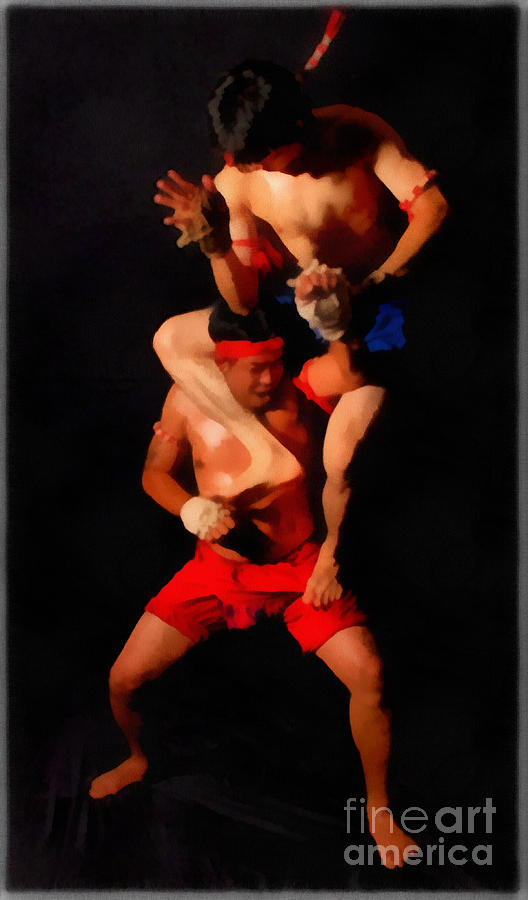 Athlete Digital Art - Muay Thai Arts of Fighting by Rames Ratyantarakor