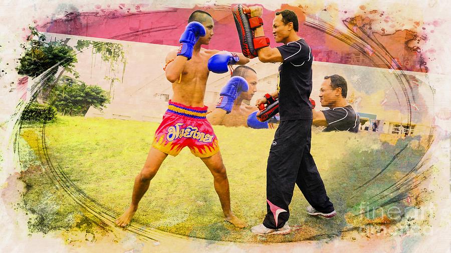 Muay Thai  Kick Boxing Photograph by Ian Gledhill