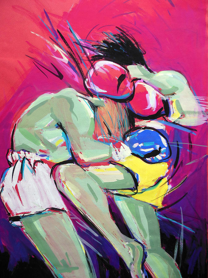 Muay thai Painting by Lucia Hoogervorst