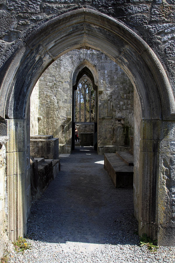 Architecture Photograph - Muckross Abbey Doorway by Aidan Moran