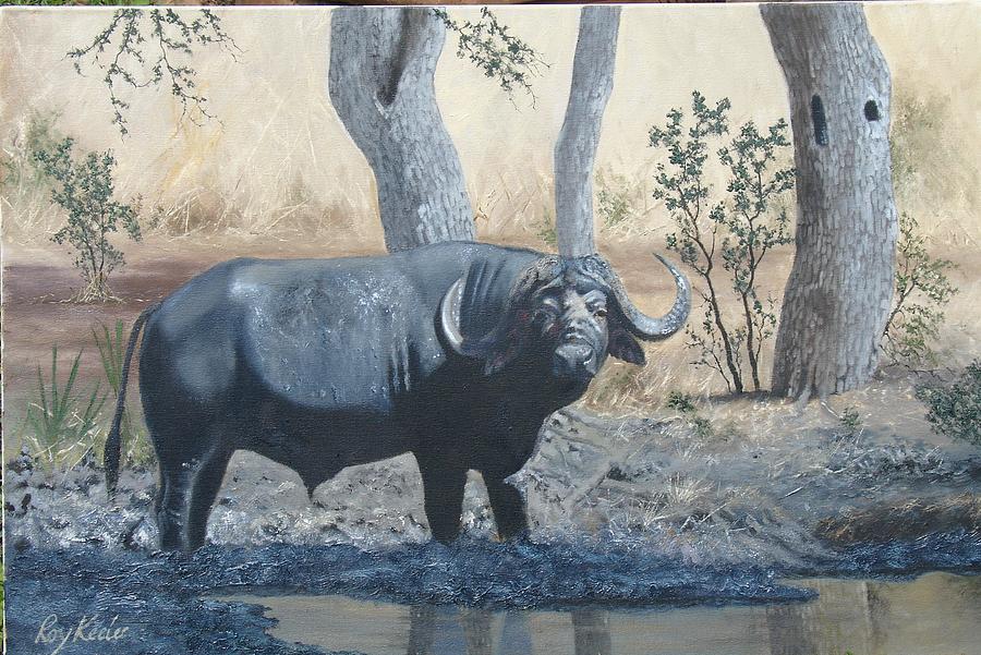 Buffalo Painting - Muddy Buffalo by Roy Keeler