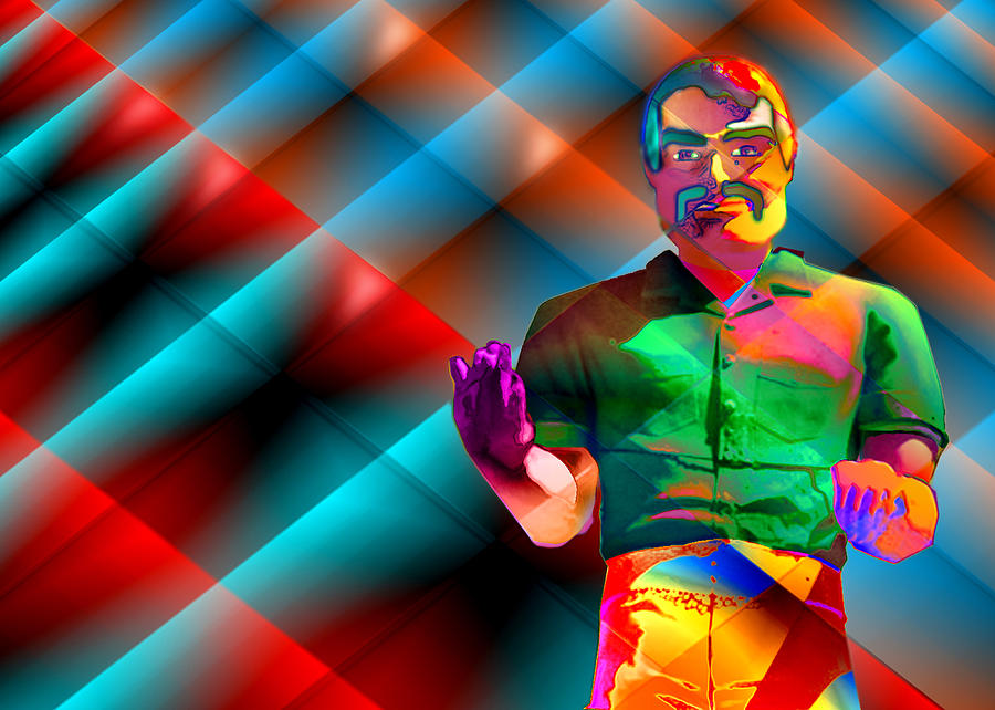 Disco Digital Art - Muffler Man Disco by Del Gaizo