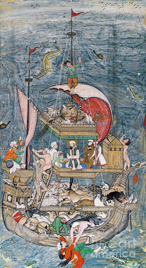 Mughal - Noahs Ark Painting by Granger