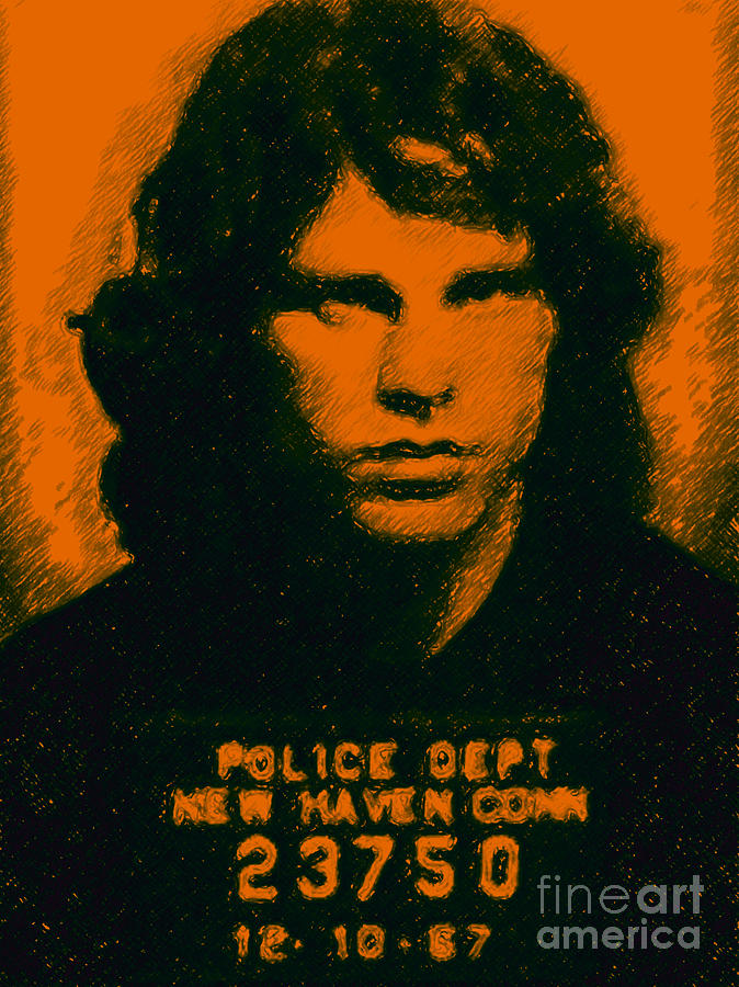 Mugshot Jim Morrison Photograph by Wingsdomain Art and Photography