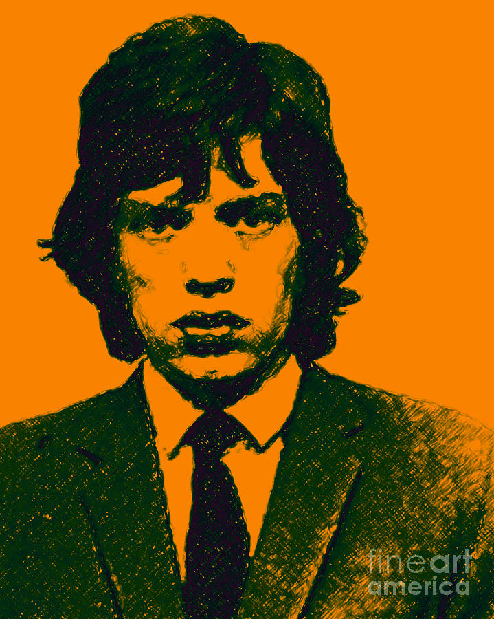 Mick Jagger Photograph - Mugshot Mick Jagger p0 by Wingsdomain Art and Photography