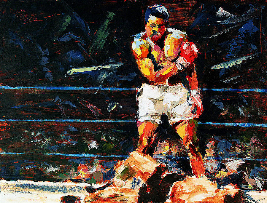 Muhammad Ali Painting by Derek Russell