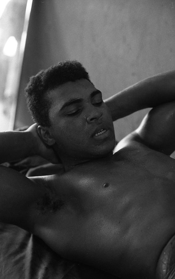 Vintage Photograph - Muhammad Ali Sit Ups by Retro Images Archive