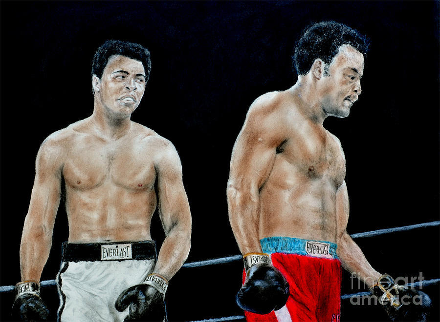 Muhammad Ali vs George Foreman Drawing by Jim Fitzpatrick