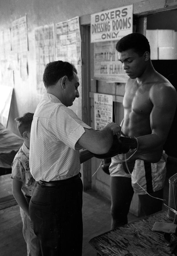 Vintage Photograph - Muhammad Ali With Trainer by Retro Images Archive