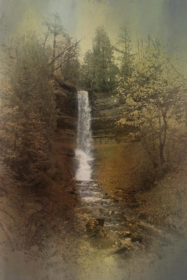 Muinsing Waterfalls Michigan Photograph by Evie Carrier