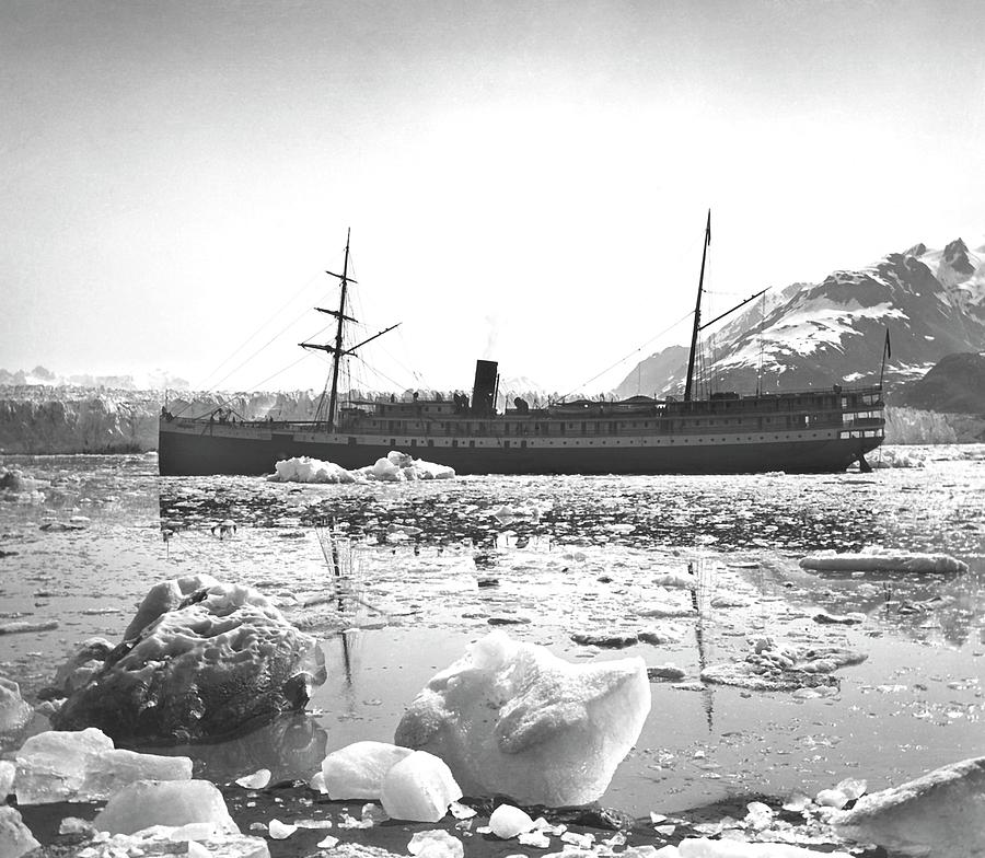 Boat Photograph - Muir Glacier by Edward Burton Mcdowell, Nsidc, Wdc/science Photo Library