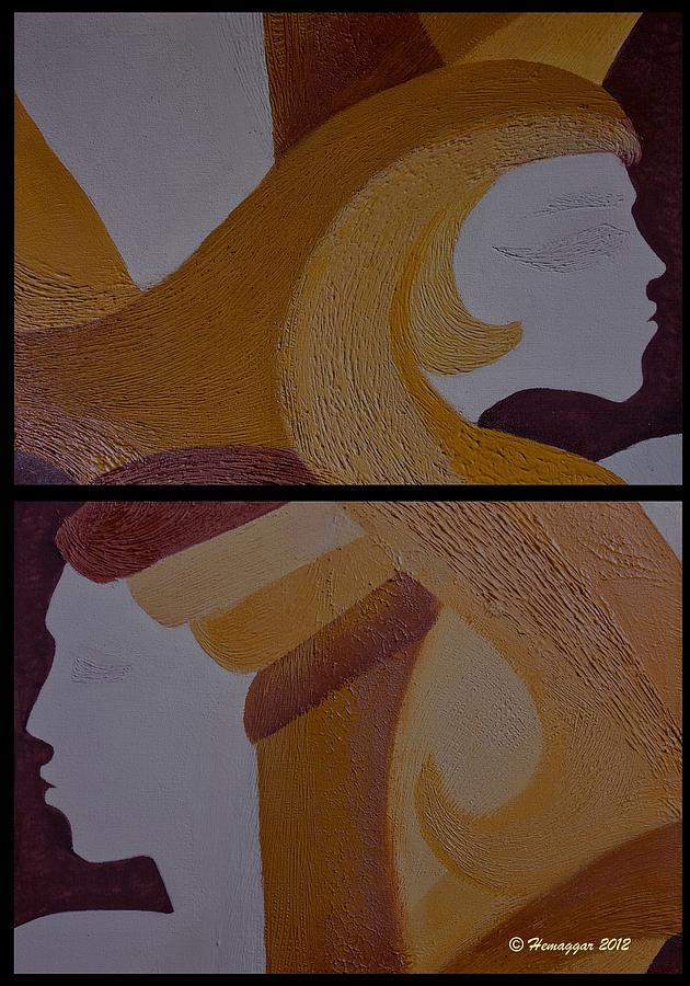 Landscape Painting - Mujer Arriba by Hemu Aggarwal