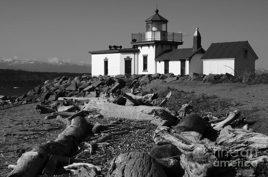 Seattle Photograph - Mukiteo Lighthouse Discovery Park Washington by Bob Christopher